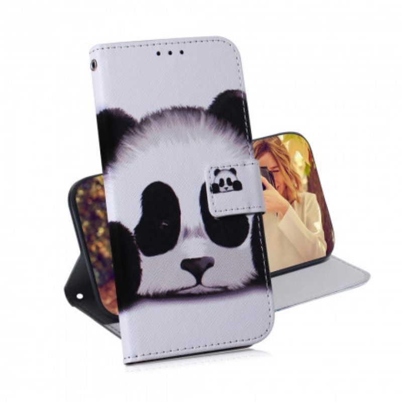 δερματινη θηκη Motorola Edge 20 Πρόσωπο Panda