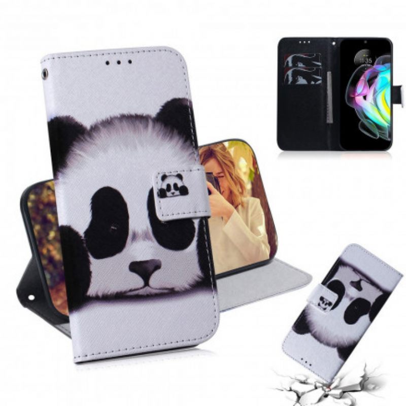 δερματινη θηκη Motorola Edge 20 Πρόσωπο Panda