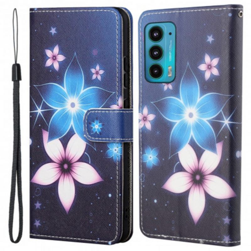 Κάλυμμα Motorola Edge 20 με κορδονι Lunar Strap Flowers