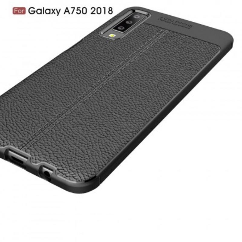 Θήκη Samsung Galaxy A7 Δερμάτινο Εφέ Litchi Double Line