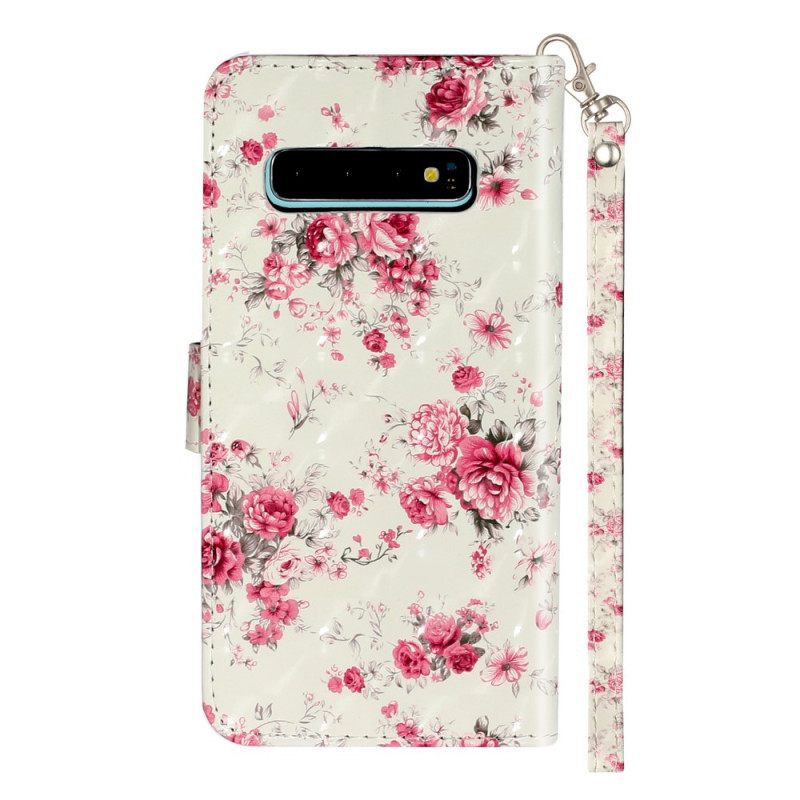 δερματινη θηκη Samsung Galaxy S10 Liberty Royal Flowers