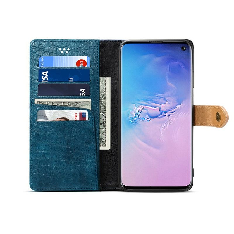 Κάλυμμα Samsung Galaxy S10 Κροκ Και Ζώνη