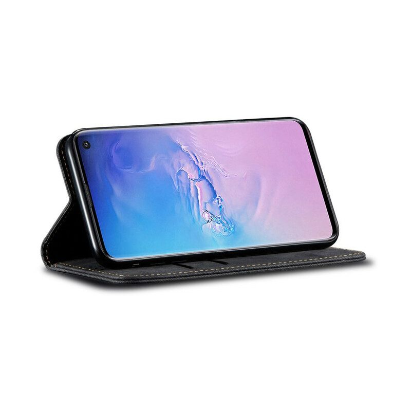 θηκη κινητου Samsung Galaxy S10 Θήκη Flip Τζιν Ύφασμα