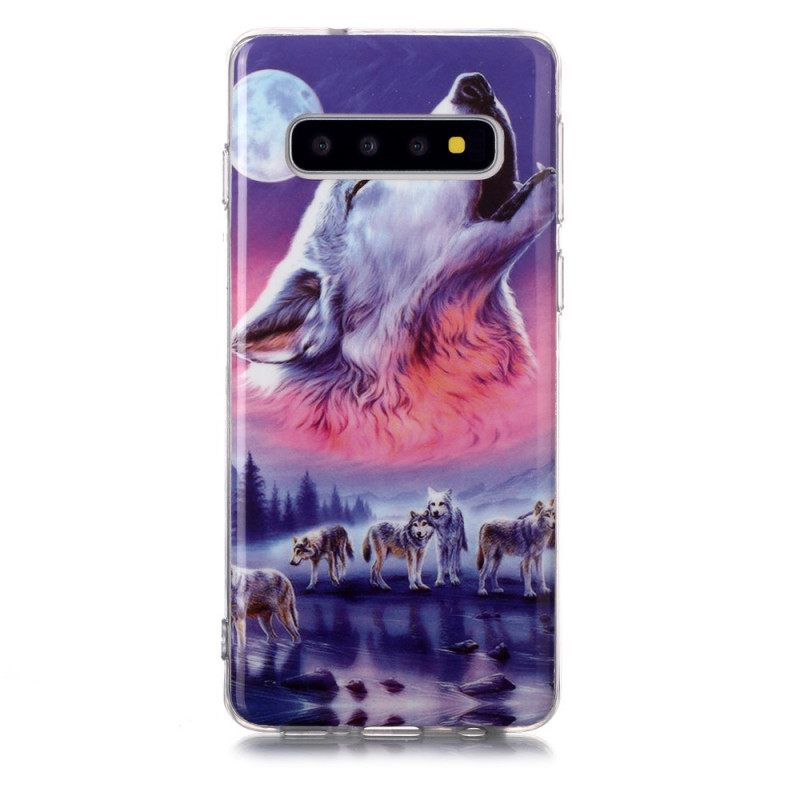 Θήκη Samsung Galaxy S10 Fluorescent Wolf Pack