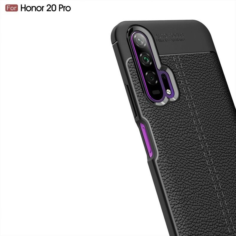 θηκη κινητου Honor 20 Pro Δερμάτινο Εφέ Litchi Διπλής Γραμμής