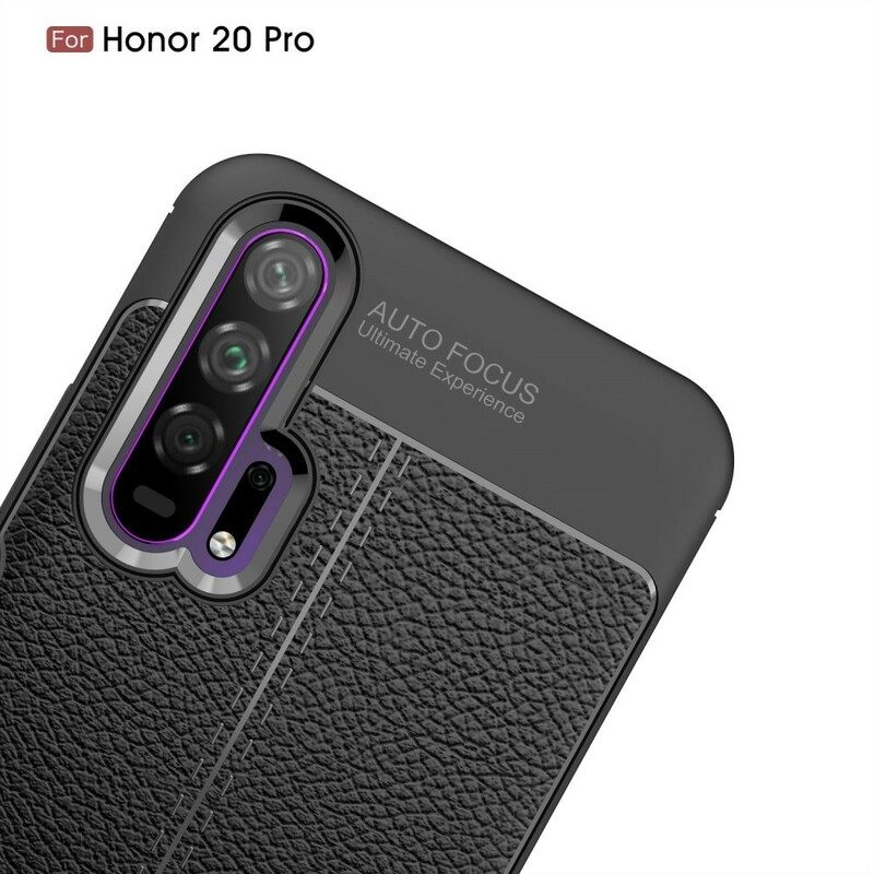 θηκη κινητου Honor 20 Pro Δερμάτινο Εφέ Litchi Διπλής Γραμμής