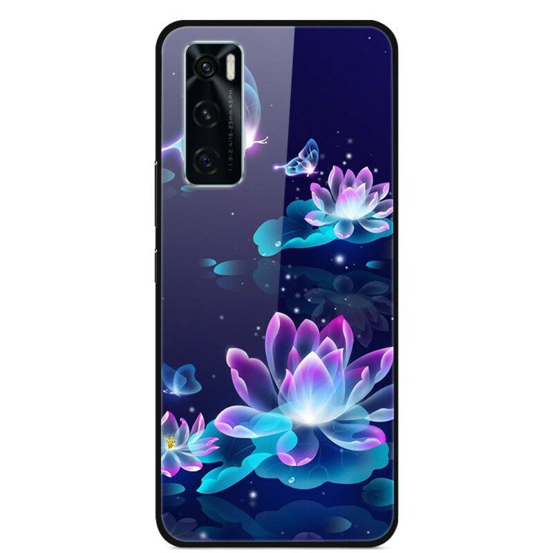 θηκη κινητου Vivo Y70 Fancy Flowers Tempered Glass