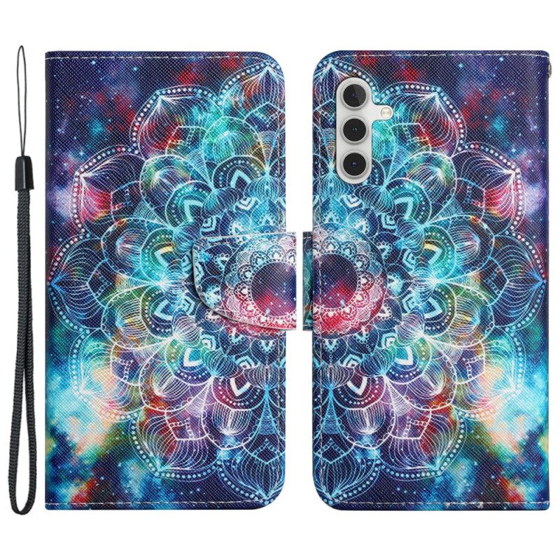 Θηκη Κινητου Samsung Galaxy A15 5g Starry Sky Και Mandala Με Strap