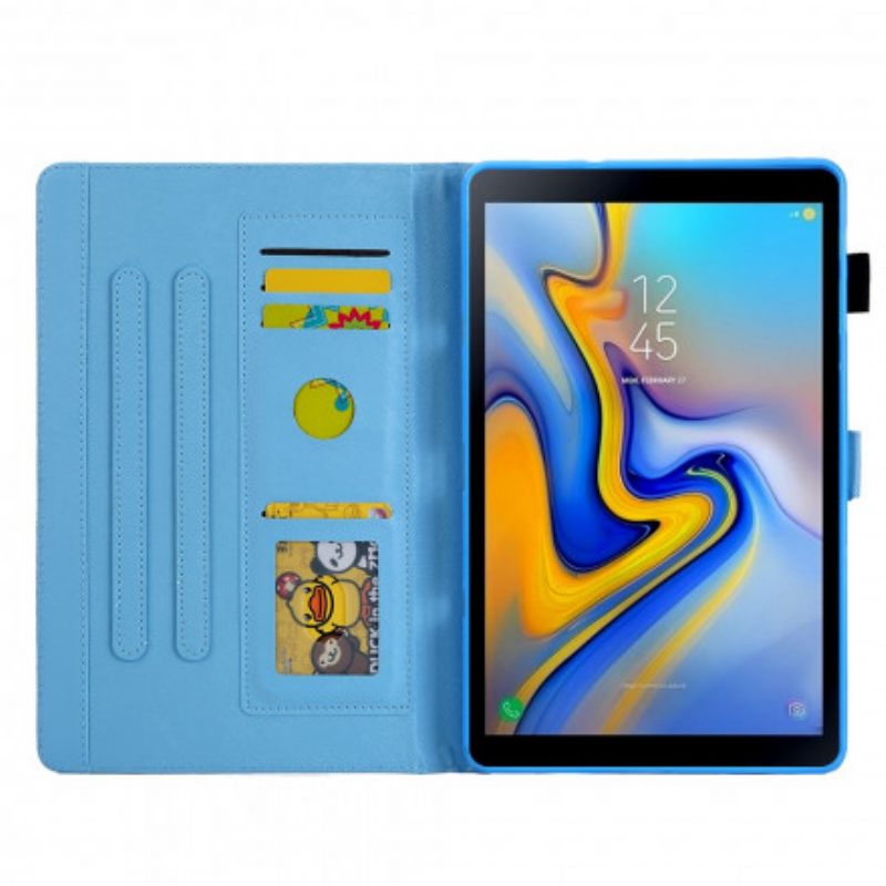 Θήκη Flip Samsung Galaxy Tab A7 Κορίτσι Στο Φεγγάρι