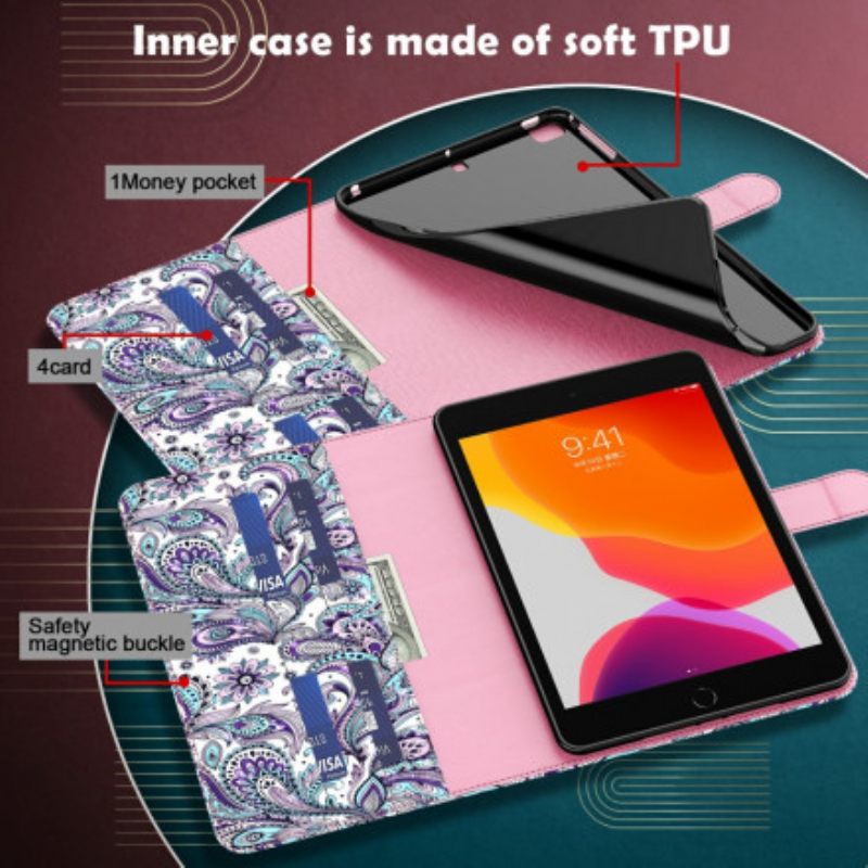 Θήκη Flip Samsung Galaxy Tab A7 Μοτίβο Paisley