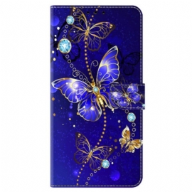 Θηκη Κινητου Honor X9b / Magic 6 Lite Blue Diamond Butterflies