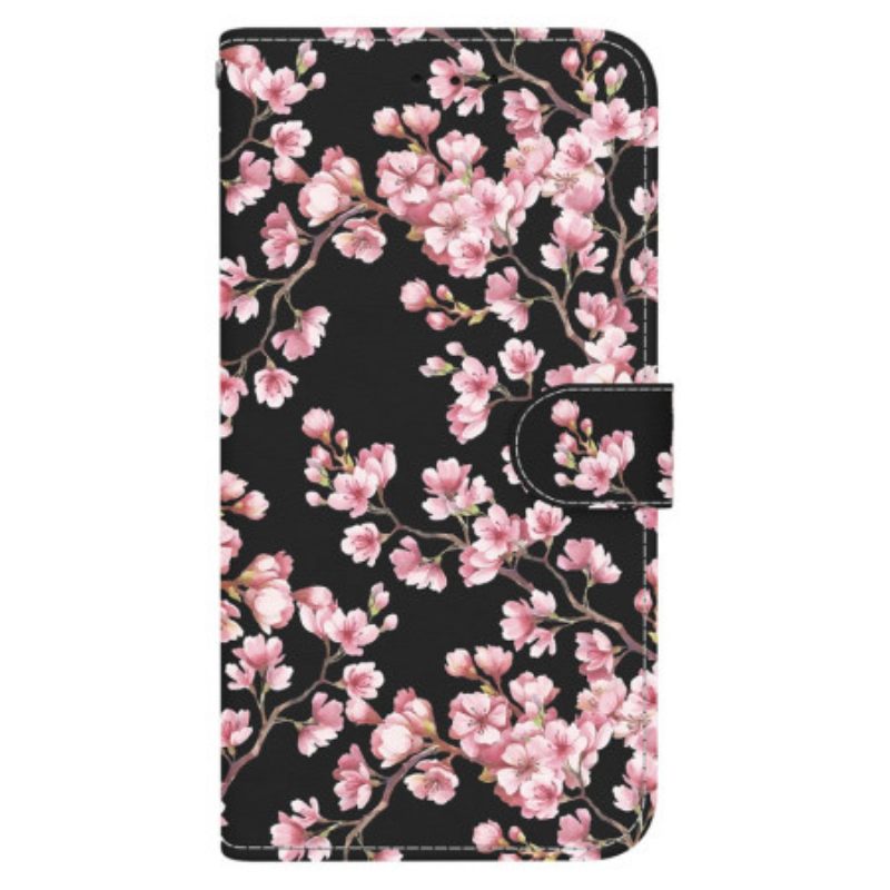 Θηκη Κινητου Honor X9b / Magic 6 Lite Θήκες Κινητών Plum Blossoms With Strap