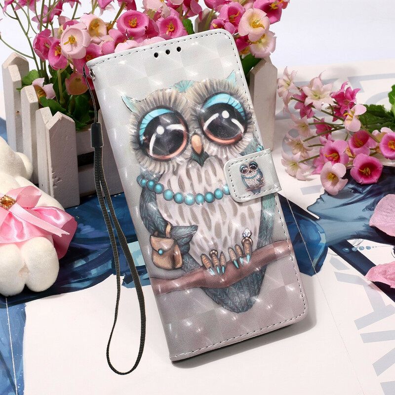 Κάλυμμα Huawei P Smart 2020 με κορδονι Miss Strappy Owl