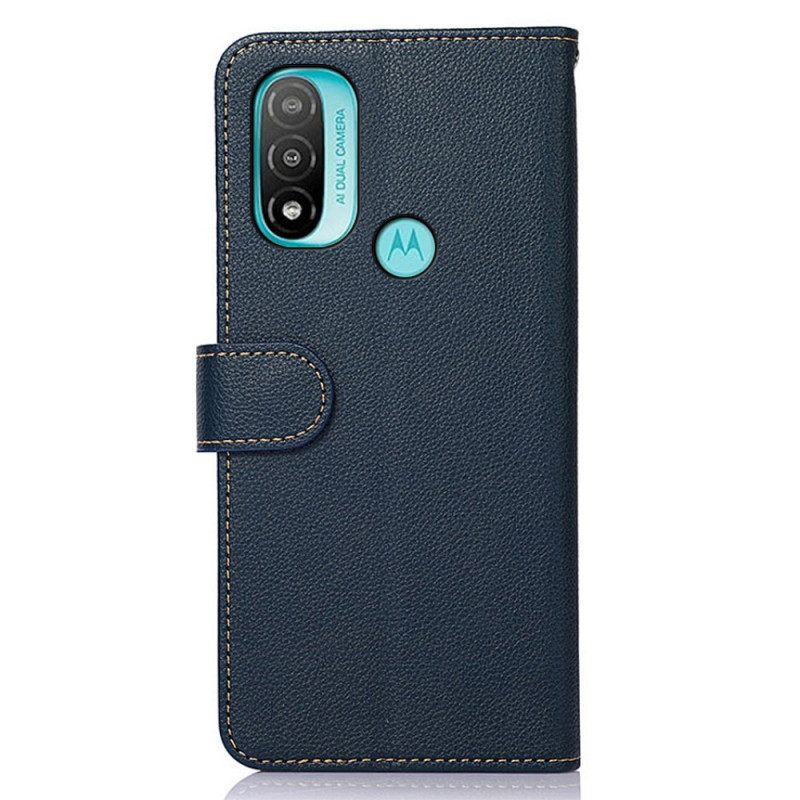 Κάλυμμα Moto E40 / E30 / E20 Lychee Style Rfid Khazneh