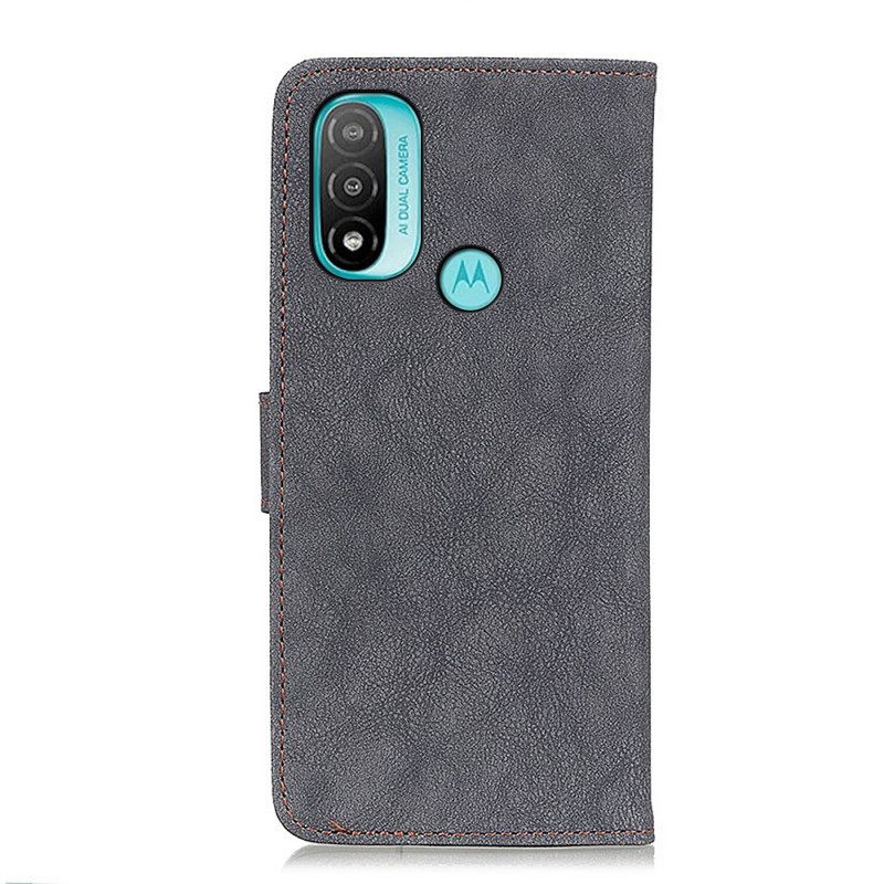 Θήκη Flip Moto E40 / E30 / E20 Khazneh Retro Split Leather