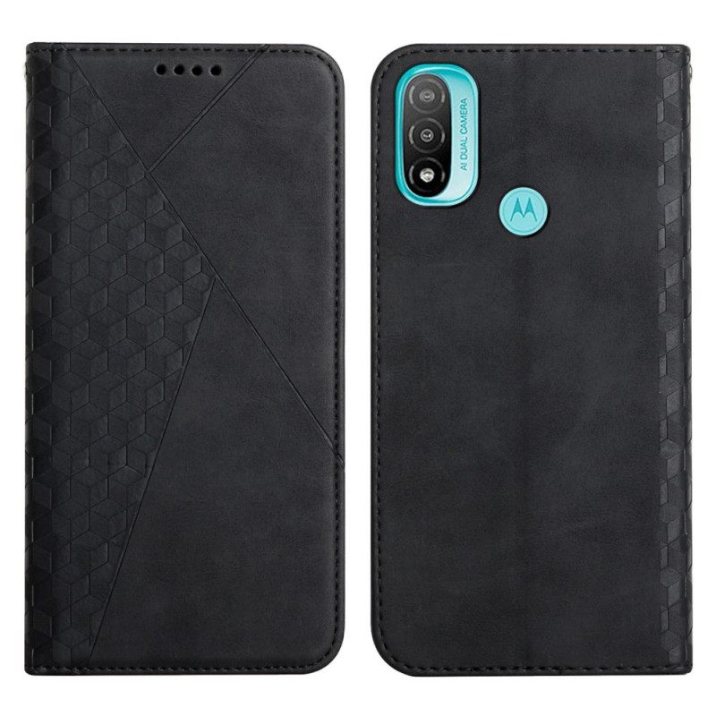 θηκη κινητου Moto E40 / E30 / E20 Θήκη Flip Εφέ Geo Leather