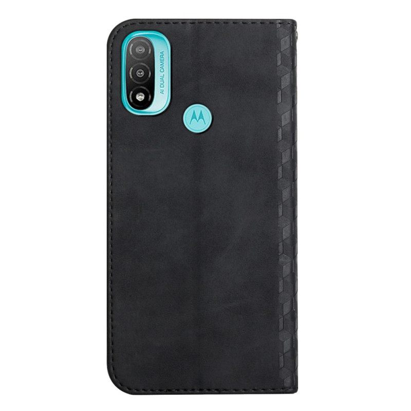 θηκη κινητου Moto E40 / E30 / E20 Θήκη Flip Εφέ Geo Leather