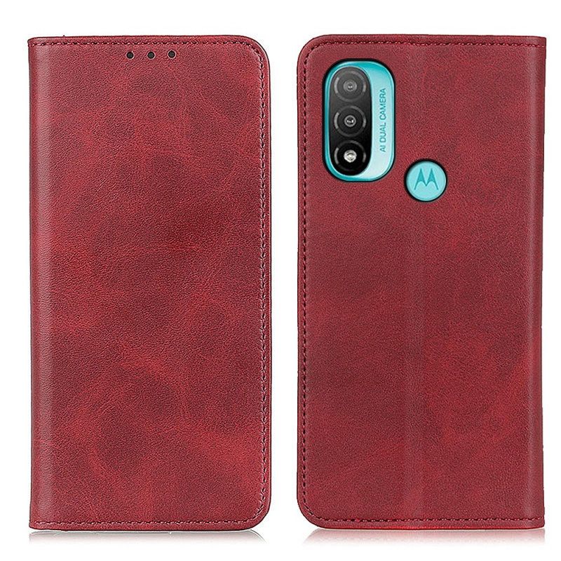 θηκη κινητου Moto E40 / E30 / E20 Θήκη Flip Elegance Split Leather