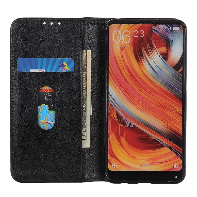 θηκη κινητου Moto E40 / E30 / E20 Θήκη Flip Elegance Split Leather Litchi