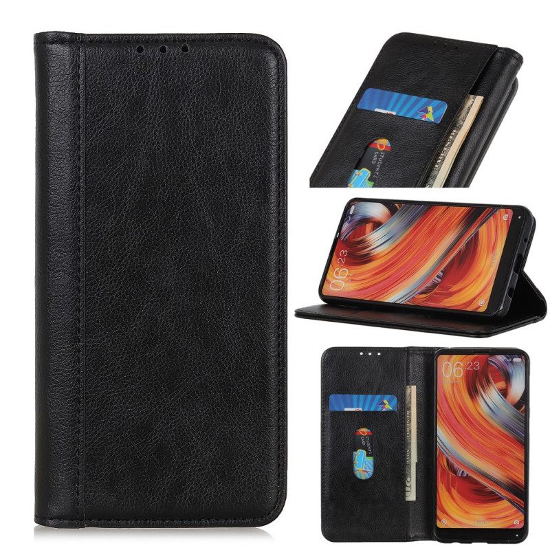 θηκη κινητου Moto E40 / E30 / E20 Θήκη Flip Elegance Split Leather Litchi