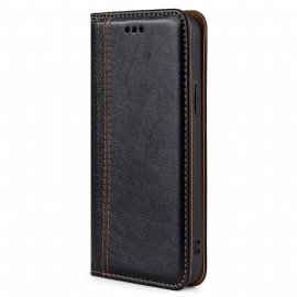 θηκη κινητου Moto E40 / E30 / E20 Θήκη Flip Litchi Split Leather Rattch