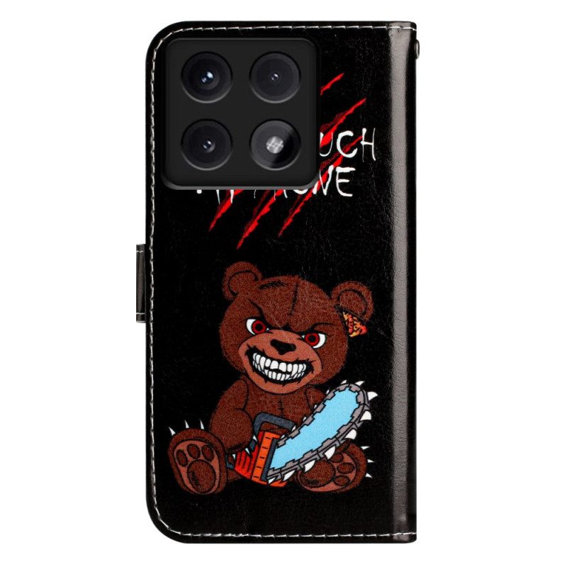 Δερματινη Θηκη Xiaomi 14t Angry Bear