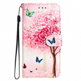 Δερματινη Θηκη Xiaomi 14t Cherry Blossom Σιλικόνης