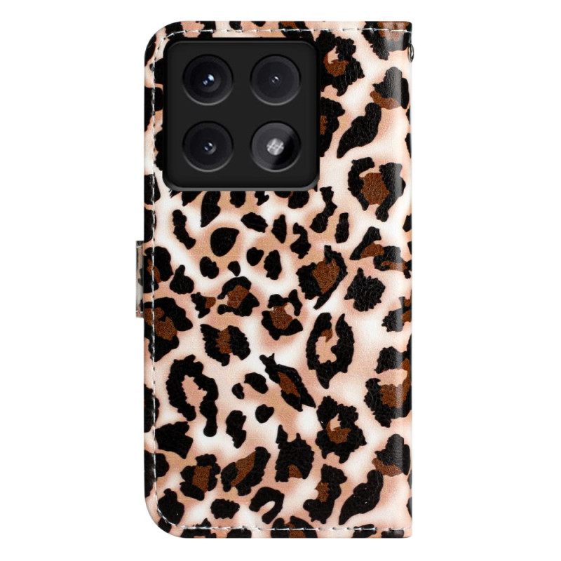 Δερματινη Θηκη Xiaomi 14t Leopard Print Σιλικόνης