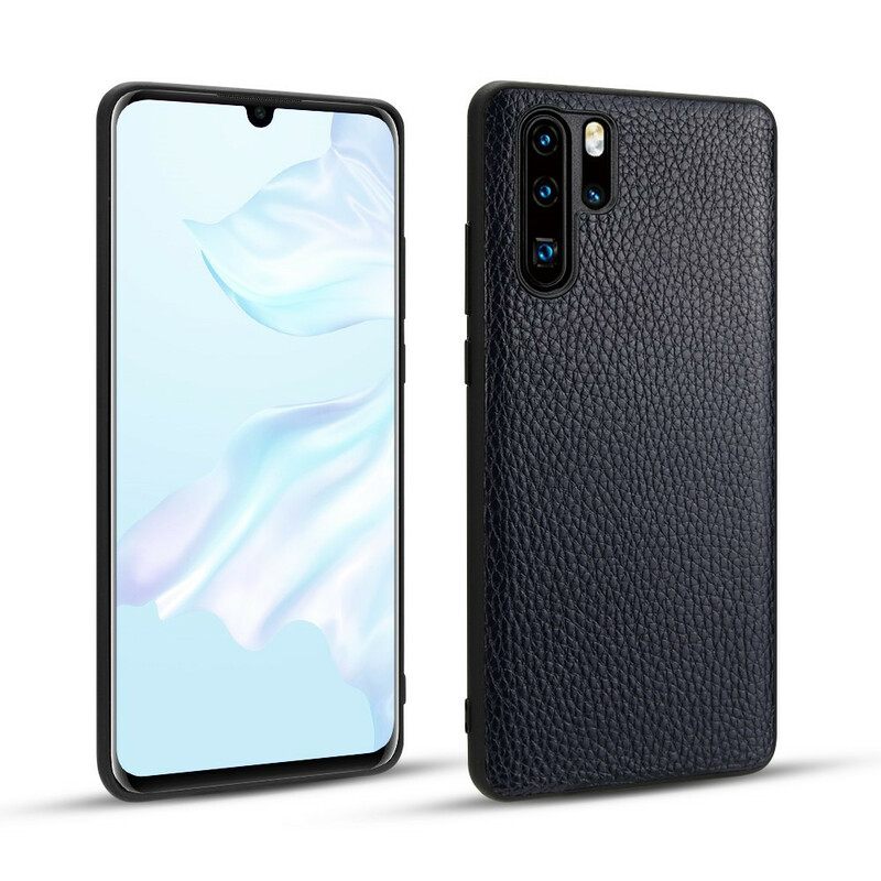 Θήκη Huawei P30 Pro Γνήσιο Δέρμα Litchi