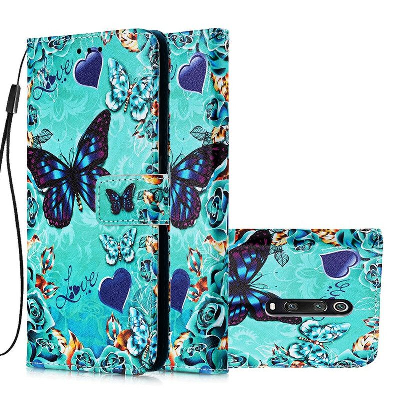 Κάλυμμα Xiaomi Mi 9T / Mi 9T Pro με κορδονι Love Butterflies Strappy