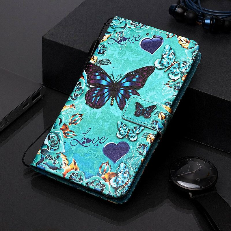 Κάλυμμα Xiaomi Mi 9T / Mi 9T Pro με κορδονι Love Butterflies Strappy