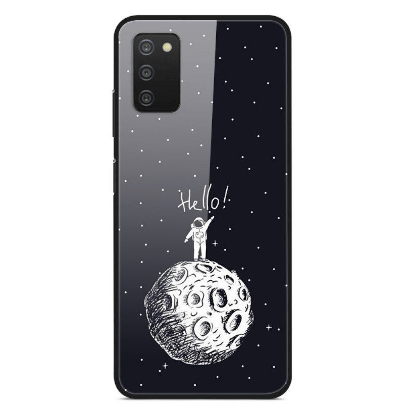 θηκη κινητου Samsung Galaxy A03s Hello Moon Tempered Glass