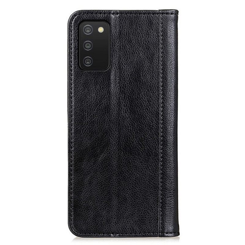 θηκη κινητου Samsung Galaxy A03s Θήκη Flip Litchi Business Split Leather