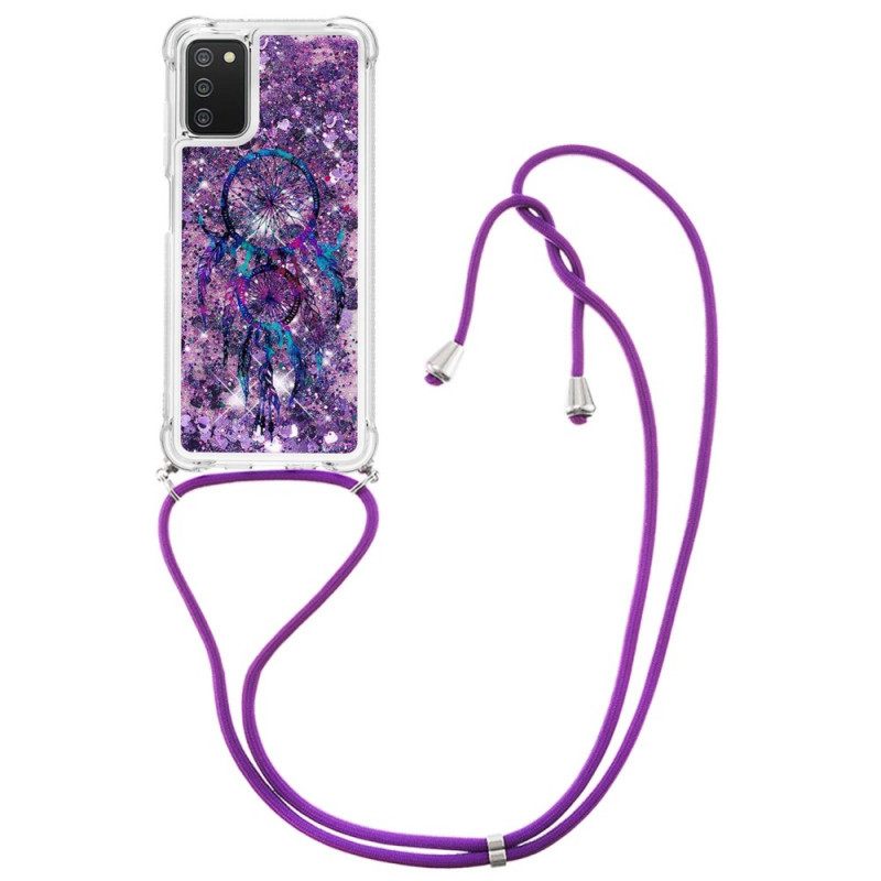 Θήκη Samsung Galaxy A03s με κορδονι Dream Catcher Glitter Cord