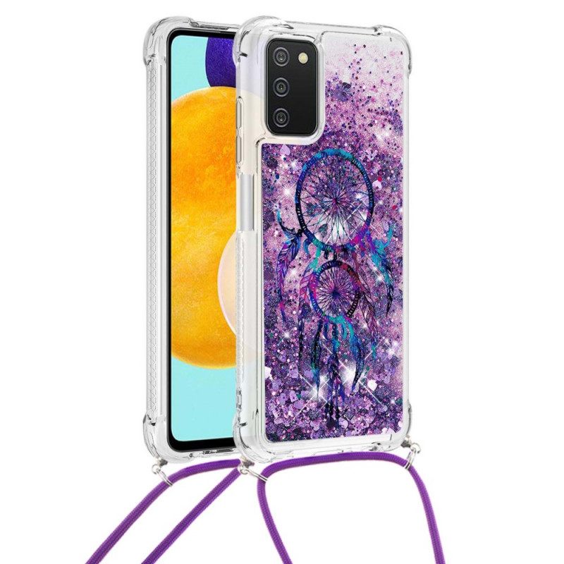 Θήκη Samsung Galaxy A03s με κορδονι Dream Catcher Glitter Cord