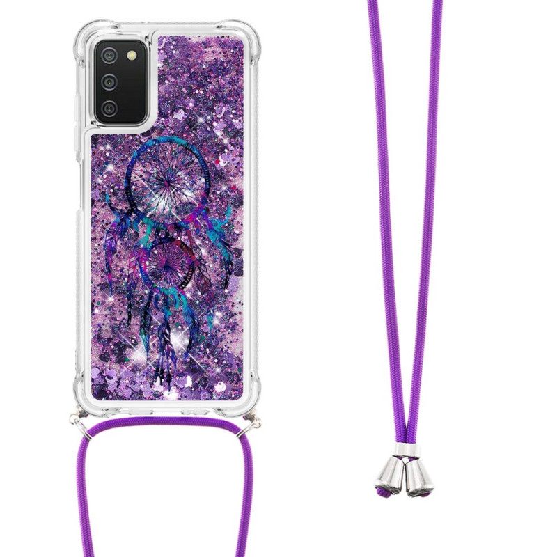 Θήκη Samsung Galaxy A03s με κορδονι Dream Catcher Glitter Cord