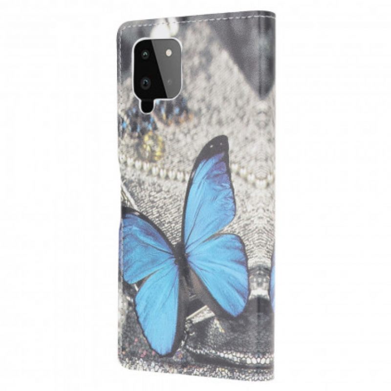 Κάλυμμα Samsung Galaxy A22 4G Blue Prestige Butterfly