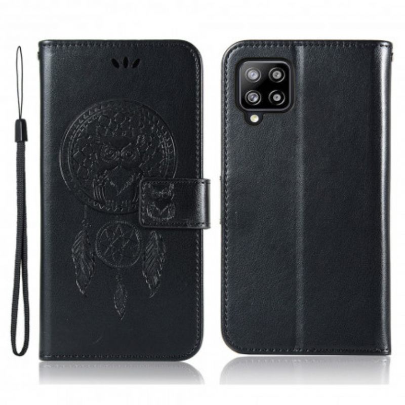 Κάλυμμα Samsung Galaxy A22 4G Δερμάτινο Εφέ Dreamcatcher Owl