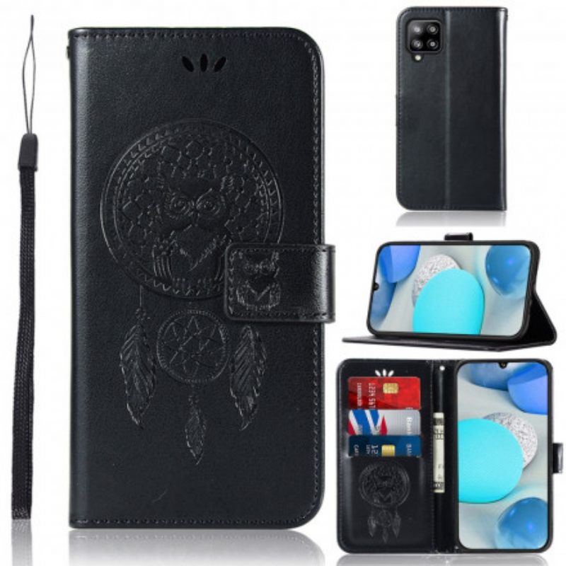 Κάλυμμα Samsung Galaxy A22 4G Δερμάτινο Εφέ Dreamcatcher Owl