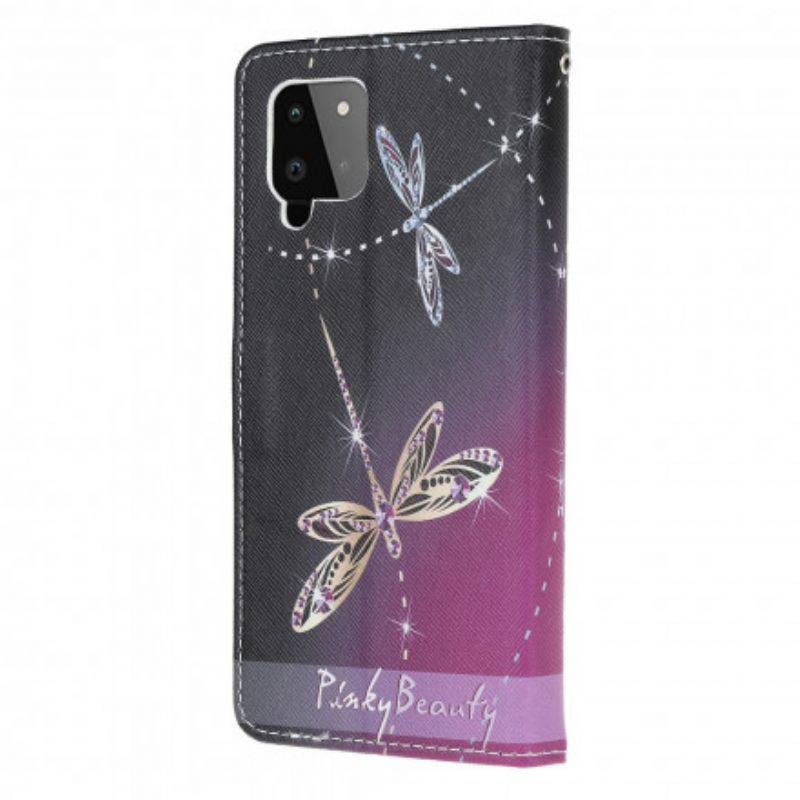 Κάλυμμα Samsung Galaxy A22 4G με κορδονι Strappy Dragonflies