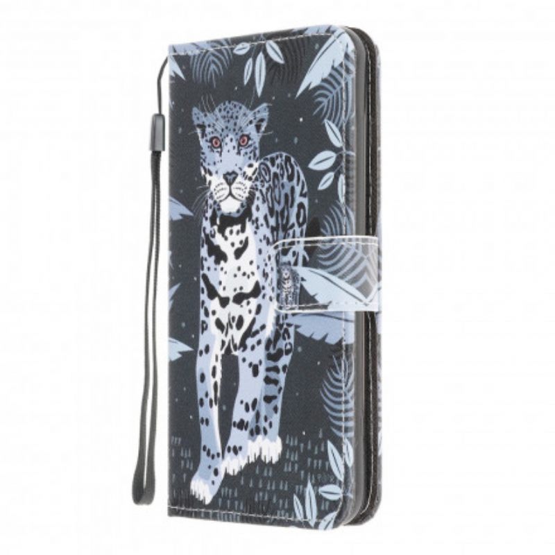 Κάλυμμα Samsung Galaxy A22 4G με κορδονι Strappy Leopard