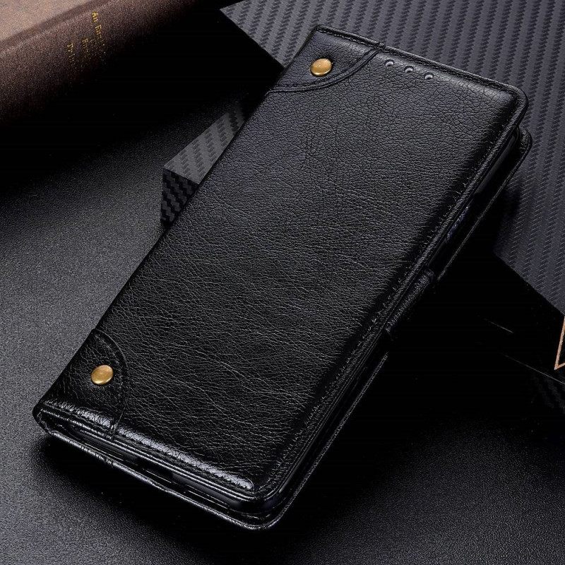 Κάλυμμα OnePlus 10T 5G Vintage Rivets Nappa Leather Style