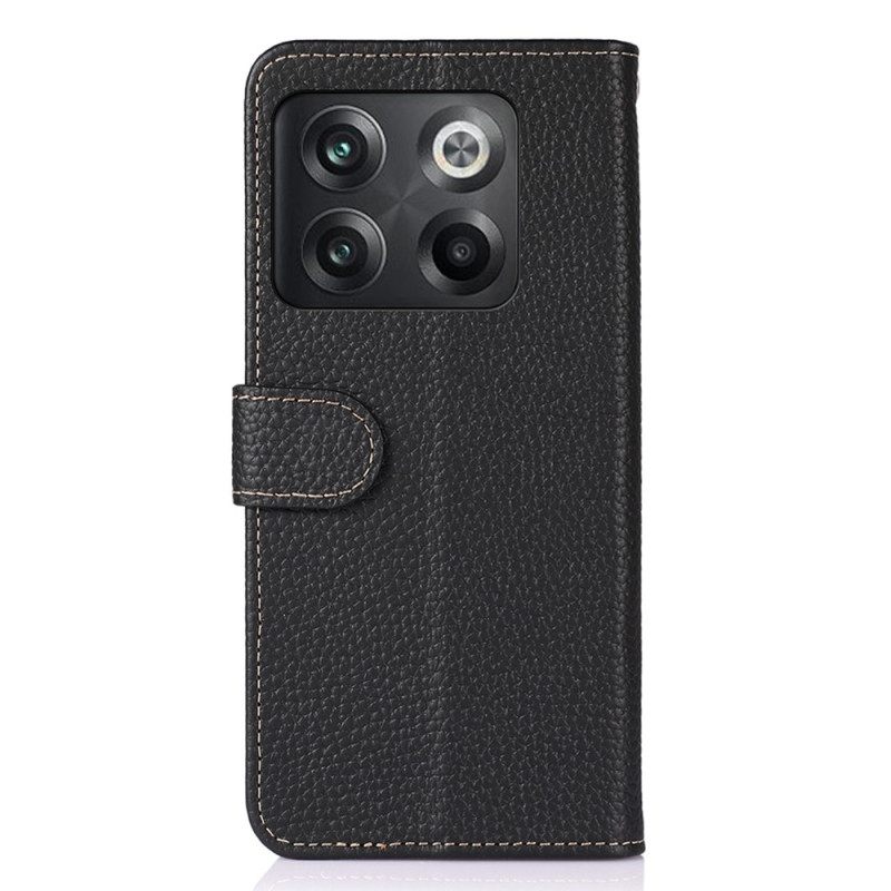 Θήκη Flip OnePlus 10T 5G Litchi Leather Khazneh