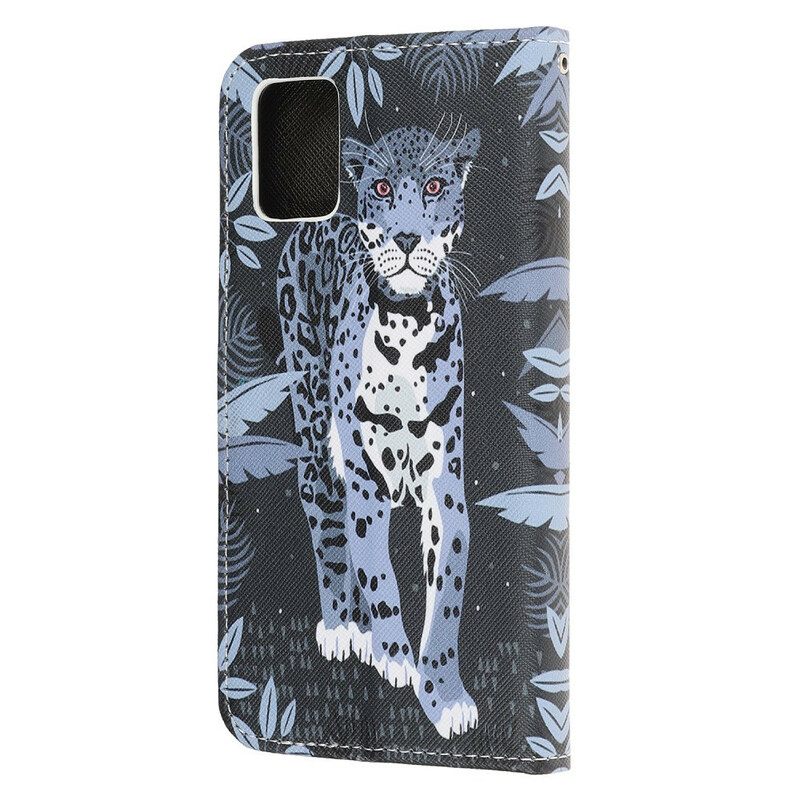 Κάλυμμα Samsung Galaxy A31 με κορδονι Strappy Leopard