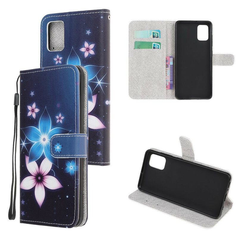 Θήκη Flip Samsung Galaxy A31 με κορδονι Λουλούδια Lunar Strap