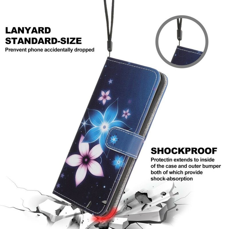 Θήκη Flip Samsung Galaxy A31 με κορδονι Λουλούδια Lunar Strap