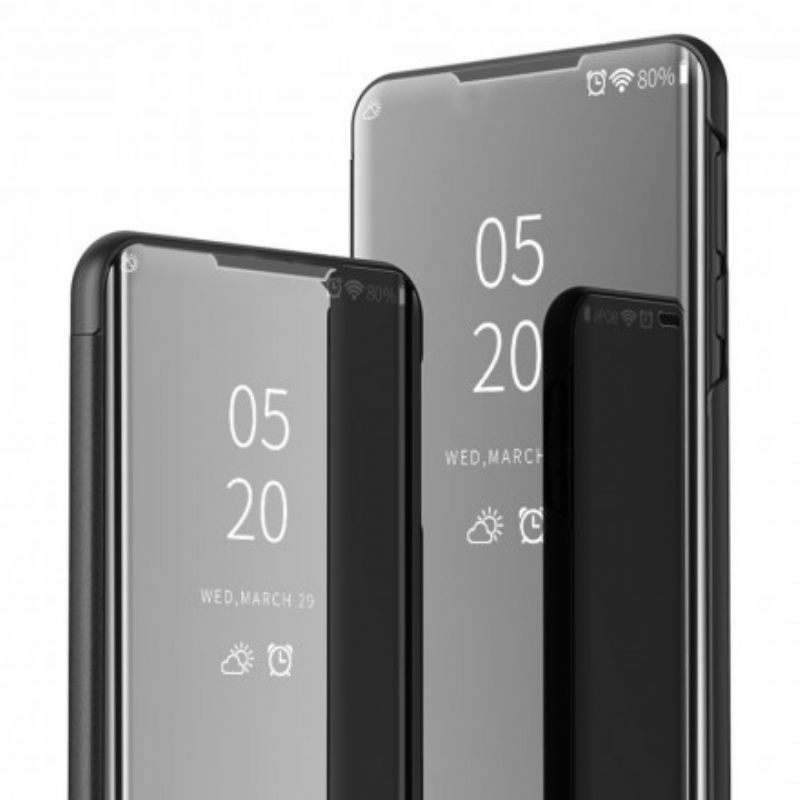 θηκη κινητου Oppo Find X3 Pro Καθρέφτης Και Ψεύτικο Δέρμα