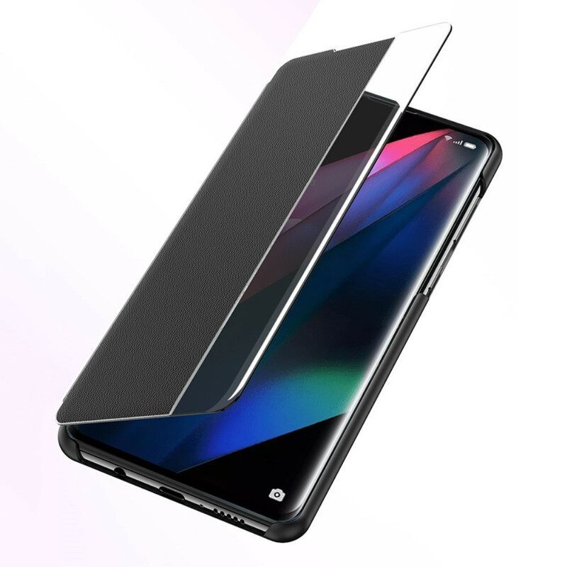 θηκη κινητου Oppo Find X3 Pro Συνθετικό Δέρμα Με Υφή