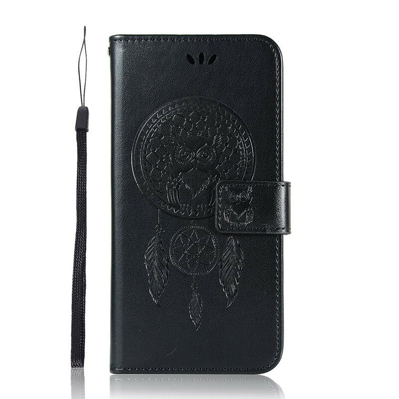 Κάλυμμα Huawei P Smart 2021 Δερμάτινο Εφέ Dreamcatcher Owl