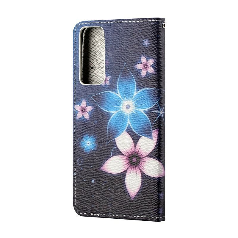 Κάλυμμα Huawei P Smart 2021 με κορδονι Lunar Strap Flowers